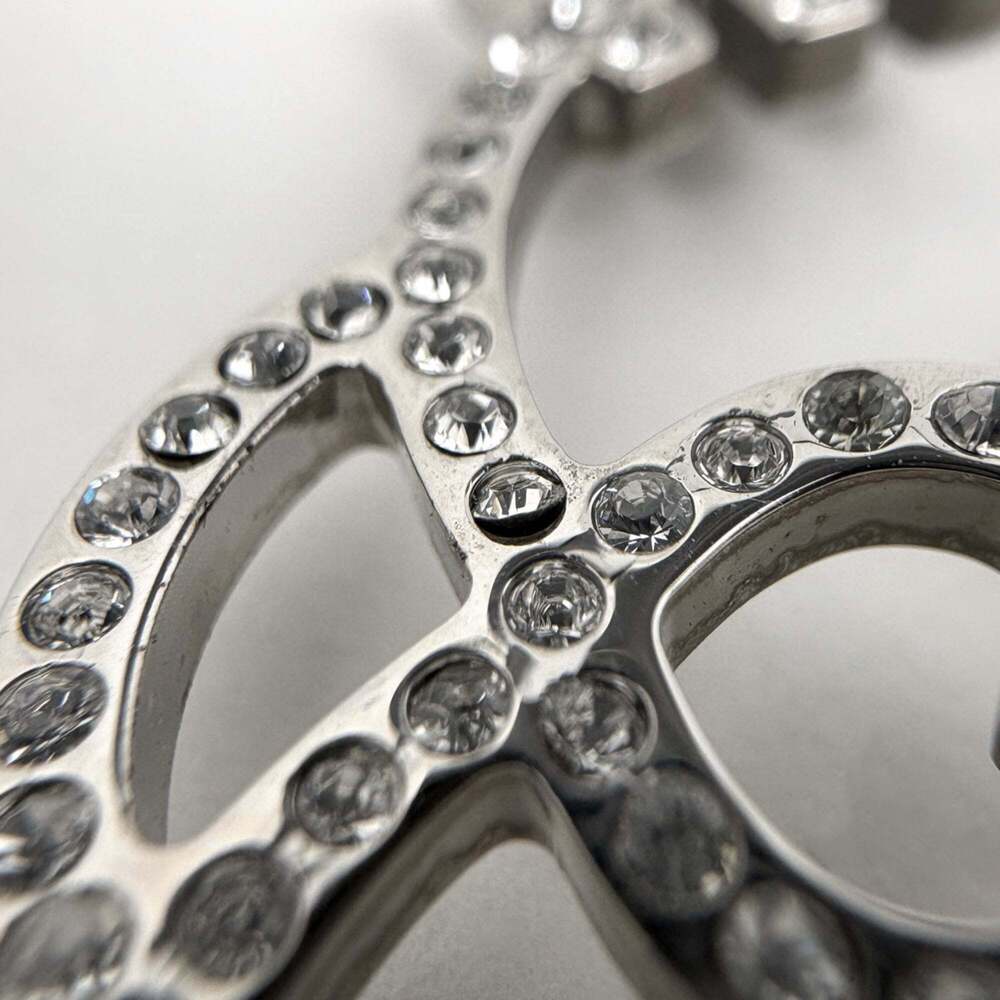 CHANEL Silver Logo Brooch - Picture 3 of 7